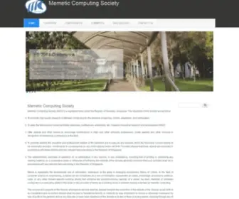 Memetic-Computing.org(Memetic Computing Society) Screenshot