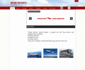 Memireisen.com('Memi Reisen' operon linjën e rregullt çdo ditë Nga Kosova për Shqipëri dhe anasjelltas) Screenshot