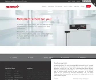 Memmert.com(Memmert) Screenshot