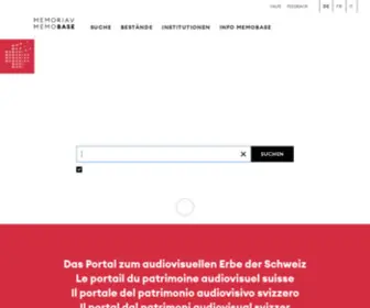 Memobase.ch(Suche) Screenshot