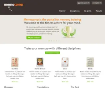 Memocamp.com(Memocamp Hauptseite) Screenshot
