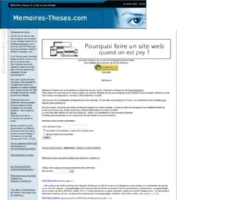Memoires-Theses.com(Theses et ecrits en psychologie) Screenshot