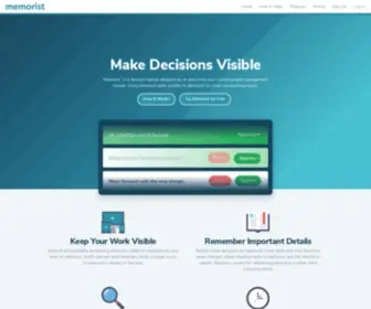Memor.ist(Memorist Decision Tracking Software) Screenshot