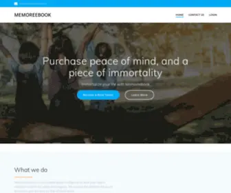 Memoreebook.com(Your life story preserved forever) Screenshot