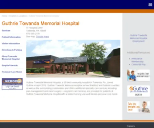 Memorialhospital.org(Memorial Hospital) Screenshot