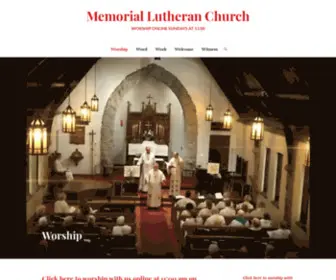 Memoriallutherantn.org(Worship Online Sundays at 11) Screenshot