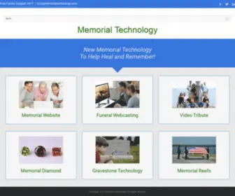 Memorialtechnology.com(New Memorial Technology for Funeral Cremation Planning) Screenshot