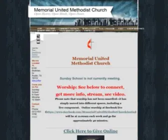 Memorialumcaustin.com(Memorial United Methodist Church Open Hearts) Screenshot