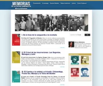 Memoriasdelaluchasandinista.org(Memorias de la Lucha Sandinista) Screenshot