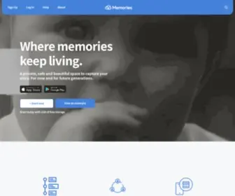 Memories.com.au(Where Memories Keep Living) Screenshot