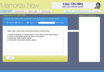 Memorizenow.com(Memorize Now) Screenshot