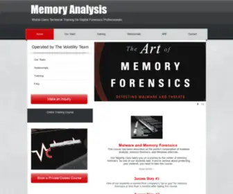 Memoryanalysis.net(World Class Technical Training for Digital Forensics Professionals) Screenshot