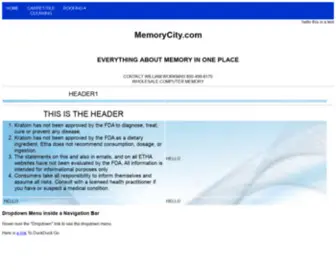 Memorycity.com(MEMORYCITY MEMORY UPGRADES) Screenshot
