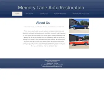 Memorylaneautorestoration.com(Auto Restoration) Screenshot