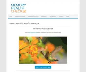 Memorylosstest.com(MemoryHealthCheck) Screenshot