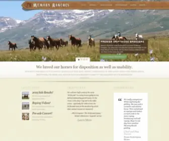 Memoryranches.com(Best driftwood horses for ranch) Screenshot