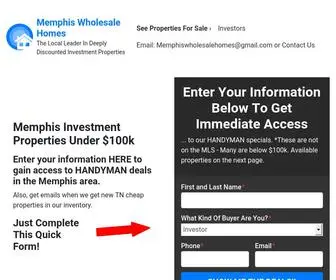 Memphiswholesalehomes.com(Memphis Wholesale Homes) Screenshot