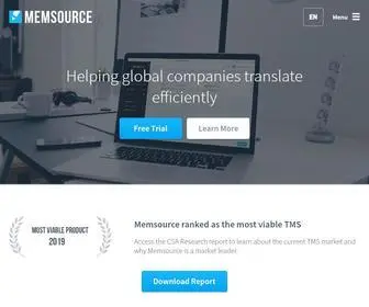 Memsource.com(Memsource)) Screenshot