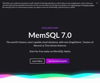 Memsql.com(MemSQL is a modern relational database for cloud and on) Screenshot