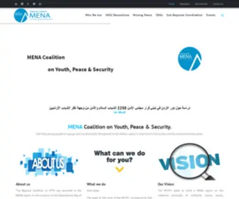 Mena4YPS.org(MENA Coalition on YPS) Screenshot