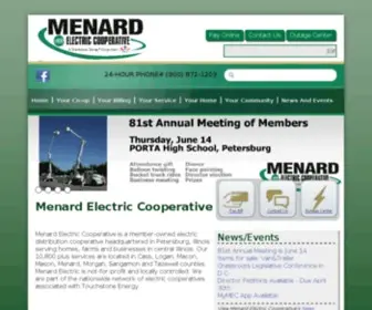 Menard.com(Menard Electric Cooperative) Screenshot
