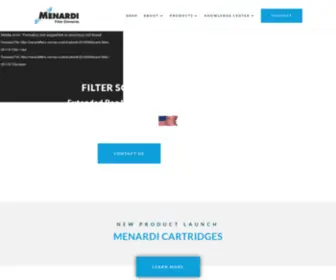 Menardifilters.com(Menardi Filters) Screenshot