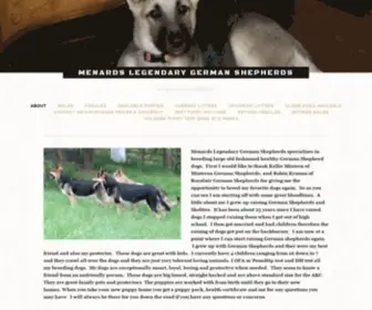 Menardslegendarygermanshepherds.com(Menards Legendary German Shepherds Large Old Fashioned Straight Back German Shepherds) Screenshot