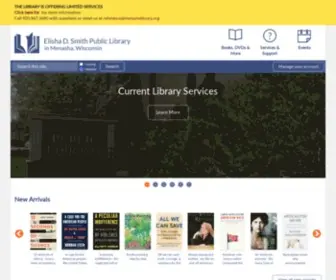 Menashalibrary.org(Menasha Public Library) Screenshot
