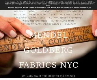 Mendelgoldbergfabrics.com(Mendel Goldberg Fabrics NYC) Screenshot