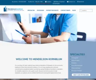 Mendelsonortho.com(Mendelson Kornblum) Screenshot