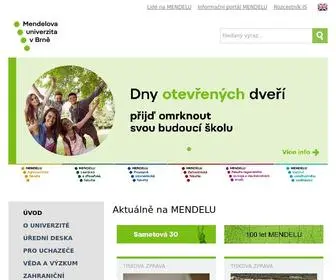 Mendelu.cz(Mendelova univerzita v Brn) Screenshot