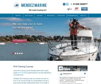 Mendezmarine.co.uk(RYA Training Courses Southampton) Screenshot