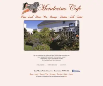 Mendocinocafe.com(We are a Mendocino restaurant) Screenshot