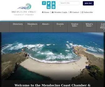 Mendocinocoast.com(Mendocino Coast Chamber of Commerce) Screenshot