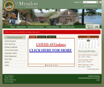 Mendonma.gov(Mendon MA) Screenshot