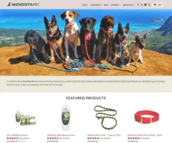 Mendotaproducts.com(High Quality Made in the USA Dog Products) Screenshot