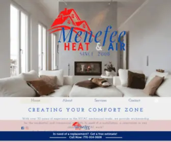 Menefeehvac.com(Heating & Cooling) Screenshot