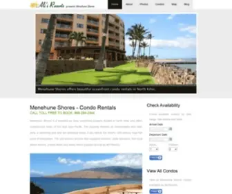 Menehuneshorescondorentals.com(Menehune Shores) Screenshot