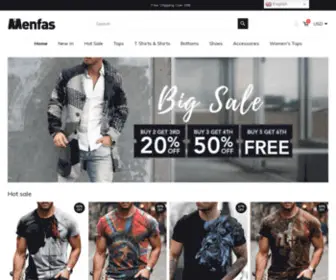 Menfas.com(Create an Ecommerce Website and Sell Online) Screenshot