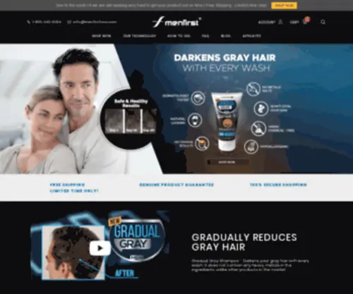 Menfirstusa.com(Hair Color Darkening Shampoo for Men) Screenshot