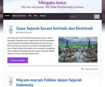 Mengakujenius.com(Mengaku Jenius) Screenshot