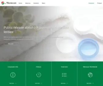 Menicon.com(Menicon´s global web page) Screenshot