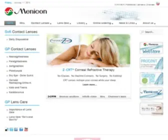 Meniconamerica.com(Menicon America) Screenshot