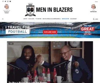 Meninblazers.com(We discuss football. And wear blazers. Usually at the same time. Men in Blazers) Screenshot