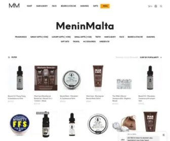 Meninmalta.com(Beard and Skincare Products) Screenshot