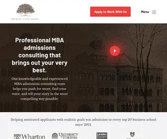 Menlocoaching.com(MBA Admissions Consulting) Screenshot