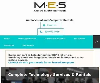 Menloeventservices.com(Menlo Event Services) Screenshot