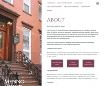 Mennohouse.org(Affordable housing in the heart of Manhattan) Screenshot