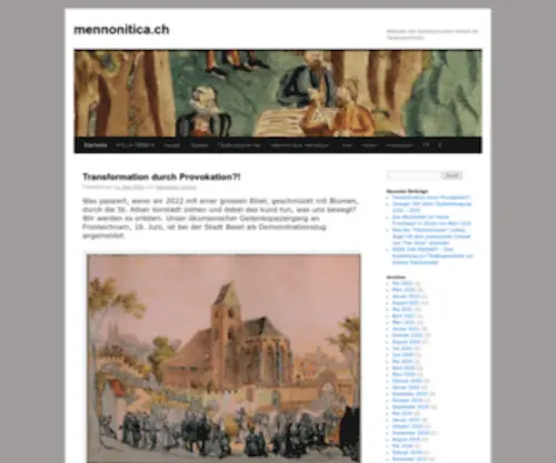 Mennonitica.ch(Webseite) Screenshot