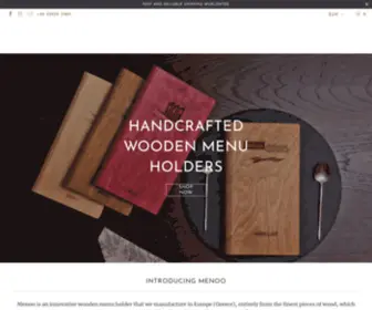 Menooshop.com(Wooden handcrafted menu holders) Screenshot